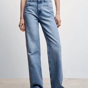 MNG by Mango Wide leg mid-rise jeans women's jeans